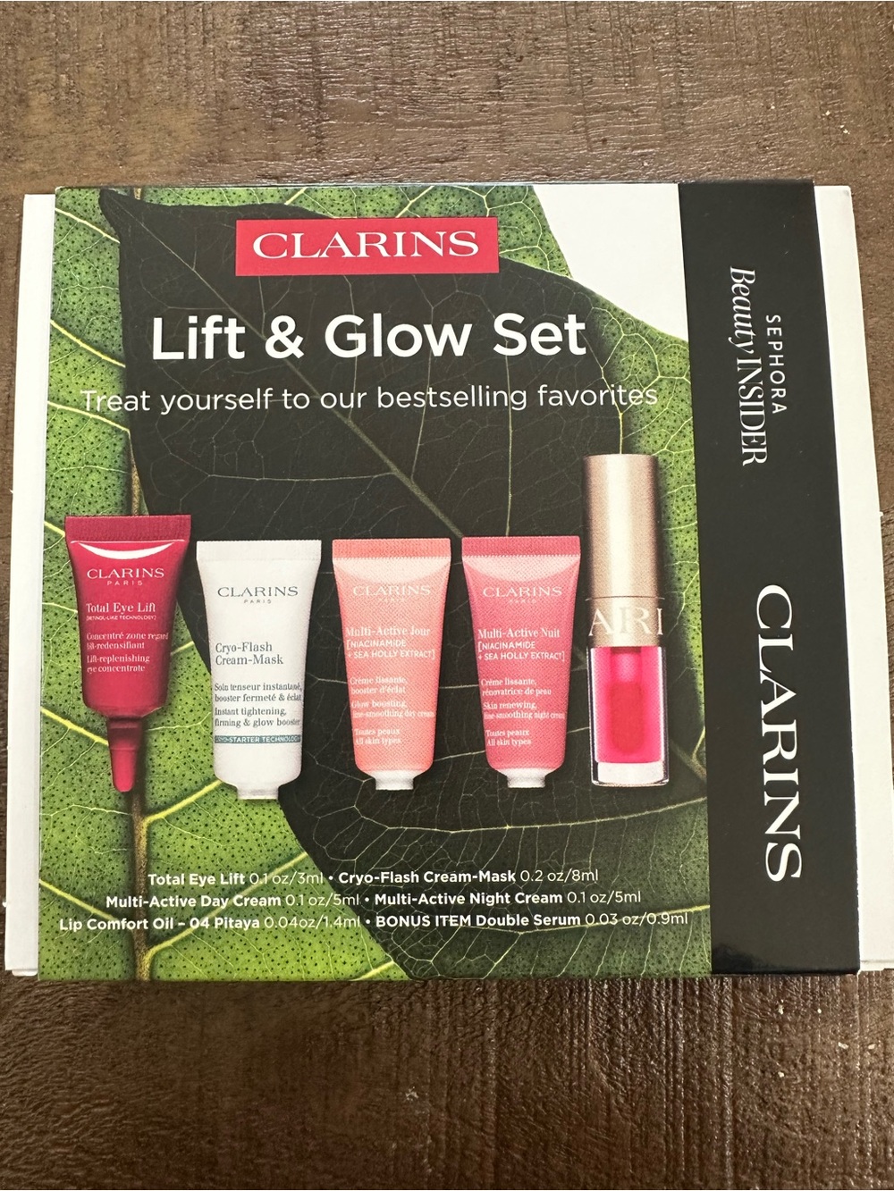 NEW Clarins Lift & Glow Set - Skincare & Lip Oil Collection